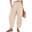 TARSE Women39s Linen Wide Leg Pants Baggy