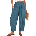 TARSE Women39s Linen Wide Leg Pants Baggy