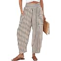 TARSE Women39s Linen Wide Leg Pants Baggy