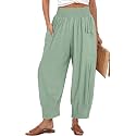 TARSE Women39s Linen Wide Leg Pants Baggy