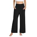 TARSE Womens Wide Leg Pants Casual Loose Yoga Sweatpants Comfy Lounge Pajama Flowy Pants Pockets