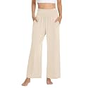 TARSE Womens Wide Leg Pants Casual Loose Yoga Sweatpants Comfy Lounge Pajama Flowy Pants Pockets