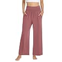 TARSE Womens Wide Leg Pants Casual Loose Yoga Sweatpants Comfy Lounge Pajama Flowy Pants Pockets