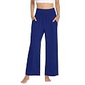 TARSE Womens Wide Leg Pants Casual Loose Yoga Sweatpants Comfy Lounge Pajama Flowy Pants Pockets