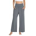 TARSE Womens Wide Leg Pants Casual Loose Yoga Sweatpants Comfy Lounge Pajama Flowy Pants Pockets