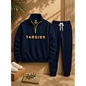 TARSIER Boys & Girls High Neck Zipper Sweatshirt&sweatpant Long sleeve Winter wear (Loopnet fleece)