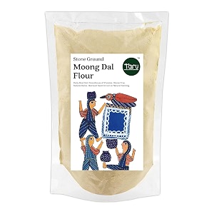 taru naturals moong dal flour 500 grams  protein rich  gluten-free  stone-ground  natural farming 