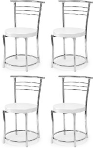 tarun dining chair restaurant hotel chair leatherette dining chair set of 4 finish color - grey