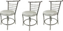 Tarun dining chair restaurant hotel Chair Leatherette Dining Chair (Set of 3, Finish Color - Grey)