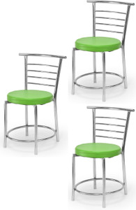 tarun leatherette dining chair set of 3 finish color - green