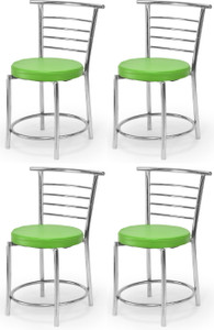 tarun leatherette dining chair set of 4 finish color - green