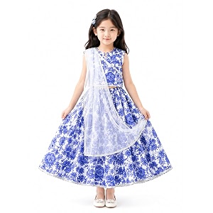 Tasas Girls Floral Anarkali KurtaEthnic Wear for