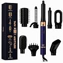 Tash Hair 8 in 1 AirStyler- Auto Wrap Curlers, Hot Air Brush, Straightener Brush, Curling Tong, Blow Dryer, Concentrator & Diffuser | 50% Less Heat Damage, 1200 Watts, 3 Heat Modes- All in One Styler