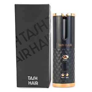 tash hair cordless automatic curler - professional wireless hair curling iron with ceramic barrel - portable and rechargeable - adjustable temperature settings - effortless curling for all hair types
