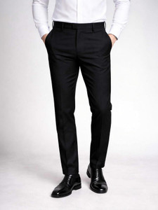 Tashanbaaz Straight Fit Men Black Trousers