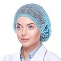 TaShow 120 Pcs Disposable Bouffant Caps, 21 Inches Hair Nets for Women and Men, Polypropylene Non-Woven Hair Nets