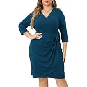 TASHVIKA39S Women39s Wrap V-Neck Plus Size Maxi