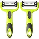 Multipurpose Stainless Steel 3 in 1 Fruit &amp; Vegetable Peeler for Potato, Carrot, Apple, Zucchini, Cucumber (Pack of 2)