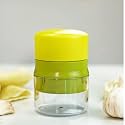Garlic Press with Storage Pot Mill Cutter &amp; Mincer for Ginger, Walnut, Peanut Crusher – Pack of 1 (Green)