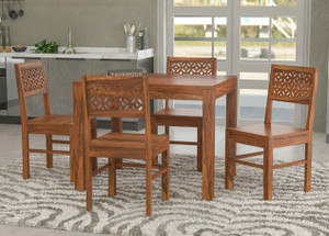 taskwood furniture solid sheesham wood four seater dining set for dining room  restaurant solid wood 4 seater dining set