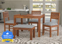 Taskwood Furniture Solid Sheesham Wood Four Seater Dining Set For Dining Room / Restaurant. Solid Wood 4 Seater Dining Set