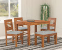 Taskwood Furniture Solid Sheesham Wood Four Seater Dining Set For Dining Room / Restaurant. Solid Wood 4 Seater Dining Set