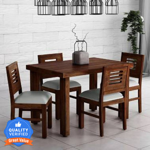taskwood furniture solid wood 4 seater dining set