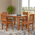 Taskwood Furniture Solid Wood White Marble Top