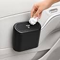 TASMAX car mini car dustbin accessories for Car Trash Bin Can Holder Dustbin Hanging: Black Automotive Garbage Can Bin Trash Container for Auto Cars, Dust Bin, Home, Office,(Black Pac for 1)