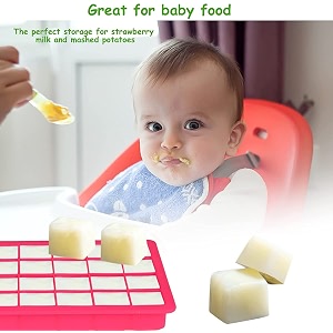 tasmax ice cube trays for freezer - silicone ball and square molds for sphere and mini cubes - blue