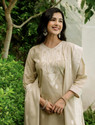 Tasrika Embellished Woven Kurta TrouserPant Dupatta