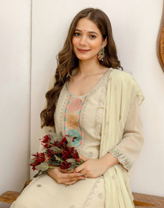 Tasrika Embroidered Kurta Salwar Dupatta Set