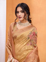 Tasrika Self Design Banarasi Cotton Blend Saree
