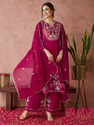 Tasrika Women Kurta Palazzo Attached Dupatta Set