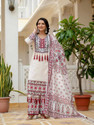 Tasrika Women Kurta Palazzo Dupatta Set