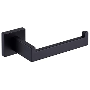 tastos toilet paper holder matte black toilet tissue roll holders dispenser and hangers wall mounted for bathroom amp kitchen stainless steel modern square style