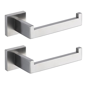 tastos toilet paper holder brushed nickel toilet tissue roll holders dispenser and hangers wall mounted for bathroom amp kitchen stainless steel modern square style silver