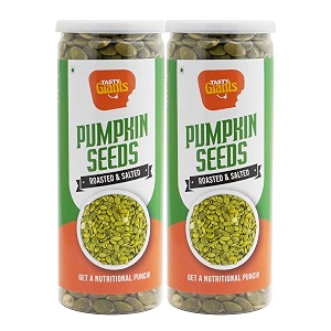 tasty giants roasted pumpkin seeds 360g  fiber rich superfood  diet snacks  seeds for eating  immunity booster  weight management  protein rich seeds  seeds combo pack
