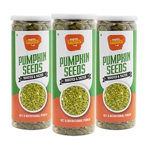 tasty giants roasted pumpkin seeds 540g  fiber rich superfood  diet snacks  seeds for eating  immunity booster  weight management  protein rich seeds  seeds combo pack