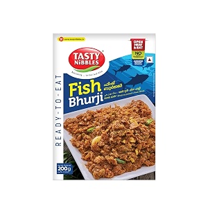 tasty nibbles fish bhurji 200g pack of 1open heat amp eat  no added preservatives  japanese retort technology