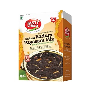 tasty nibbles instant kadum payasam mix 100g  pack of 1  rice jaggery dessert  ready to cook  ready in 5 minutes  no added preservatives amp chemicals