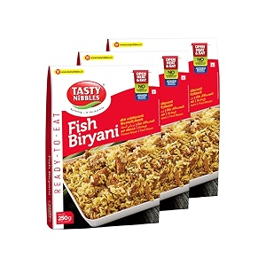 tasty nibbles ready to eat fish biryani 250g x3pack of 3