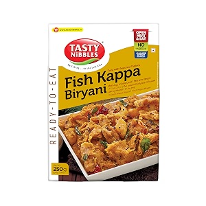 tasty nibbles ready to eat fish kappa biriyani 250g  kerala special  open heat amp eat  non-vegetarian  no added preservatives  japanese retort technology pack of 1