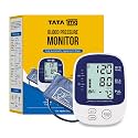 Tata 1mg Fully Automatic Blood Pressure Monitor for Home | One Touch Operation | Digital BP Machine | 99 Set Memory Storage for 2 Users | With Travel Pouch | Power with USB Cable or AA Battery
