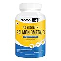 Tata 1mg Salmon 4X Omega | Omega-3 Fish Oil for Heart, Eye &amp; Brain Health | 2000 mg Salmon Fish Oil, 720 mg EPA, 480 mg DHA | 60 Capsules