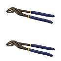 Tata Agrico 10 Inch (250mm) Water Pump Plier | Adjustable Slip Joint Plumbing Grips | Multi-Purpose Hand Tool Used for Holding Nuts & Bolts and Gripping Irregular Shaped Objects (Pack of 2, PLW002)