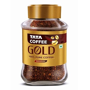 tata coffee gold original instant amp pure coffee jar 90g95g freeze-dried rich amp strong specially sourced robusta and arabica bean