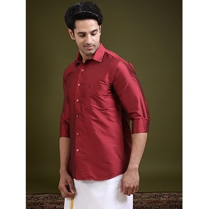 Tattva Men Silk Blend Ethnic Shirt