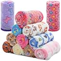 Tatuo 12 Pcs 30x20 in Puppy Dog Blankets Fleece Cat Pet Blankets Soft Warm