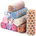 Tatuo 12 Pcs 41x30 in Puppy Dog Blankets Fleece Cat Pet Blankets Soft Warm